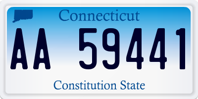 CT license plate AA59441