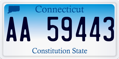 CT license plate AA59443