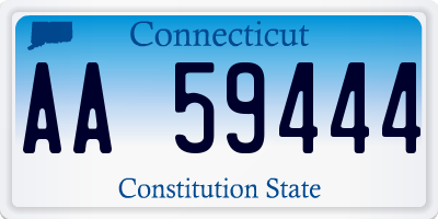 CT license plate AA59444