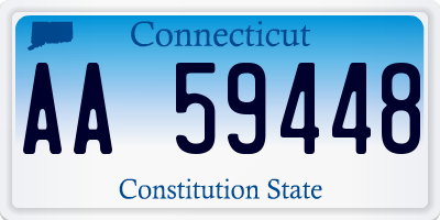 CT license plate AA59448