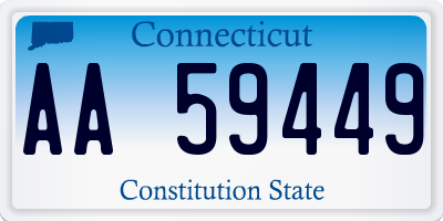 CT license plate AA59449