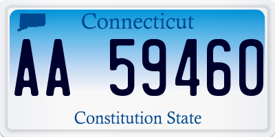 CT license plate AA59460