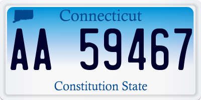 CT license plate AA59467