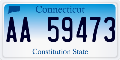CT license plate AA59473