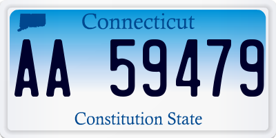 CT license plate AA59479