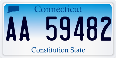 CT license plate AA59482