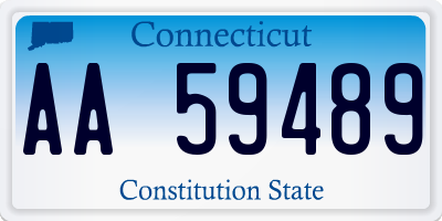 CT license plate AA59489