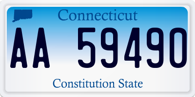 CT license plate AA59490
