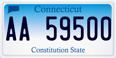 CT license plate AA59500