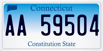 CT license plate AA59504