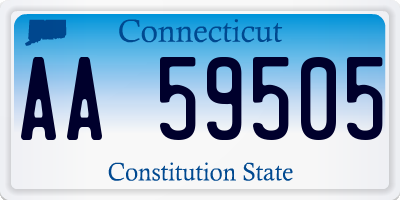 CT license plate AA59505