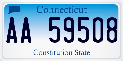 CT license plate AA59508