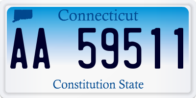 CT license plate AA59511