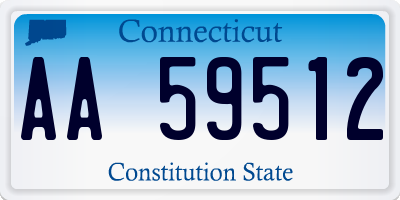 CT license plate AA59512