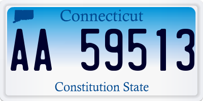 CT license plate AA59513