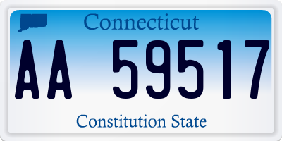 CT license plate AA59517