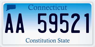 CT license plate AA59521