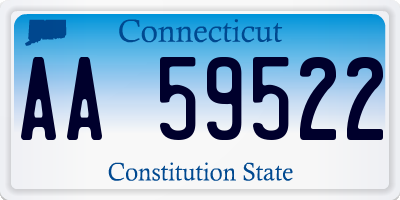 CT license plate AA59522