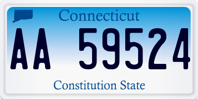 CT license plate AA59524