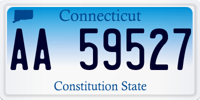 CT license plate AA59527