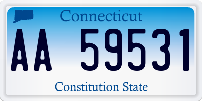 CT license plate AA59531
