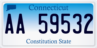 CT license plate AA59532