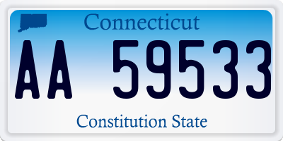 CT license plate AA59533