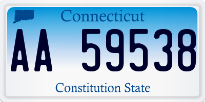 CT license plate AA59538