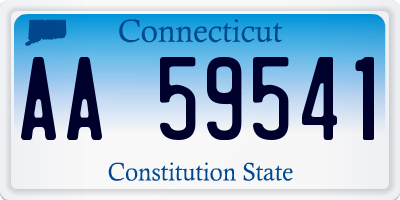 CT license plate AA59541