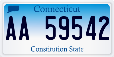 CT license plate AA59542