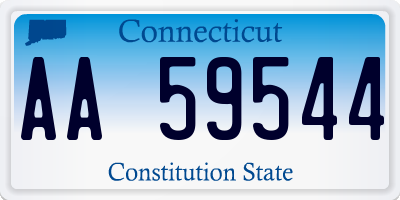 CT license plate AA59544