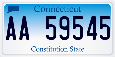 CT license plate AA59545