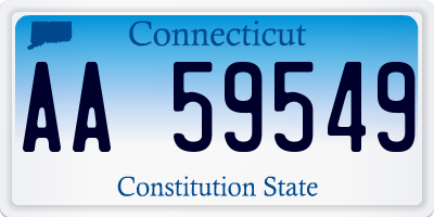 CT license plate AA59549