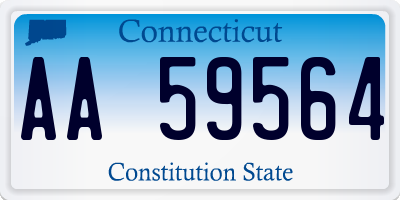 CT license plate AA59564