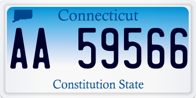 CT license plate AA59566