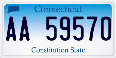 CT license plate AA59570