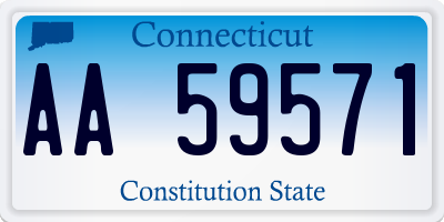 CT license plate AA59571