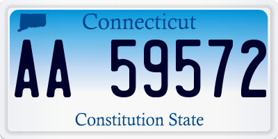 CT license plate AA59572