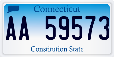 CT license plate AA59573