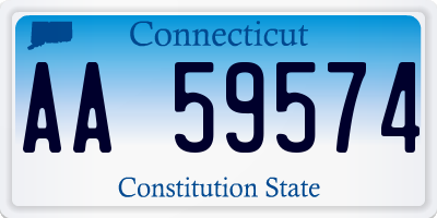 CT license plate AA59574