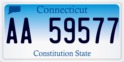 CT license plate AA59577