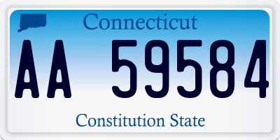 CT license plate AA59584