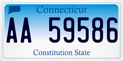 CT license plate AA59586