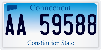 CT license plate AA59588
