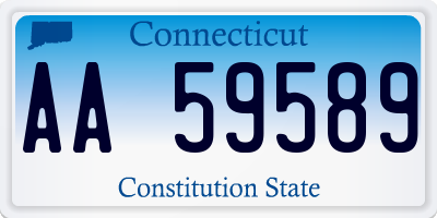 CT license plate AA59589