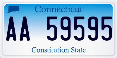 CT license plate AA59595