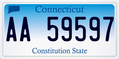 CT license plate AA59597