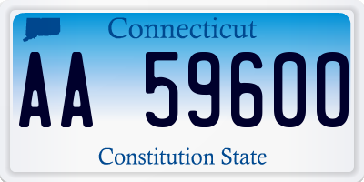 CT license plate AA59600