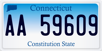 CT license plate AA59609