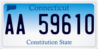 CT license plate AA59610